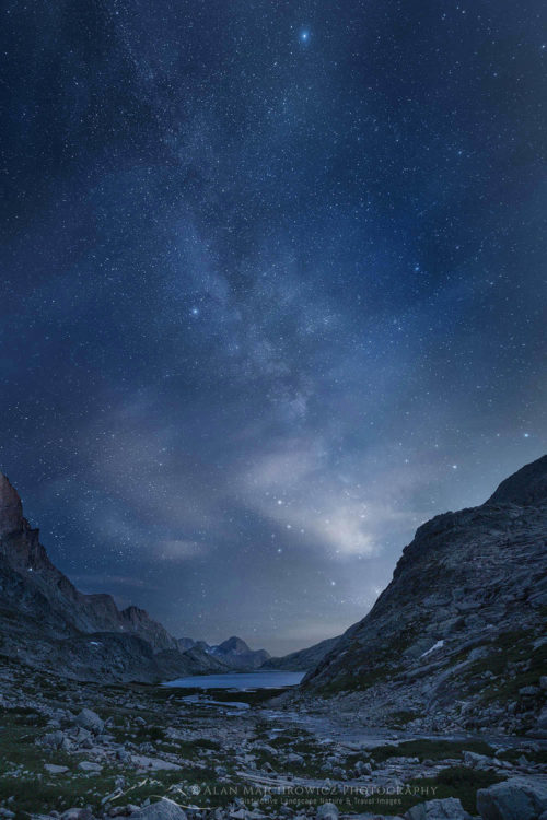 Milky Way Over Upper Titcomb Basin Wind River Range Wyoming Alan