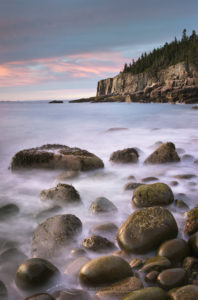Cobblestone beach Acadia National Park