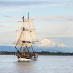 Lady Washington and Mount Baker, Semiahmoo Bay, Washington.