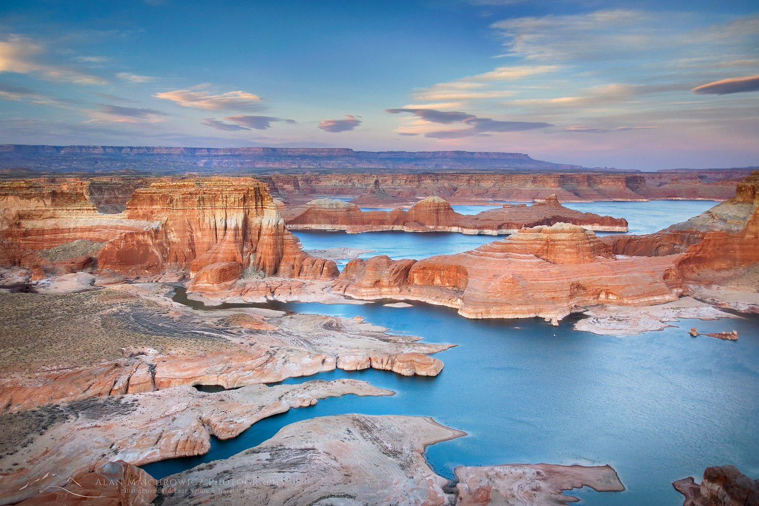 Dusk over Padre Bay and Lake Powell from Alstrom Point, Glen Canyon National Recreation Area Utah #38057