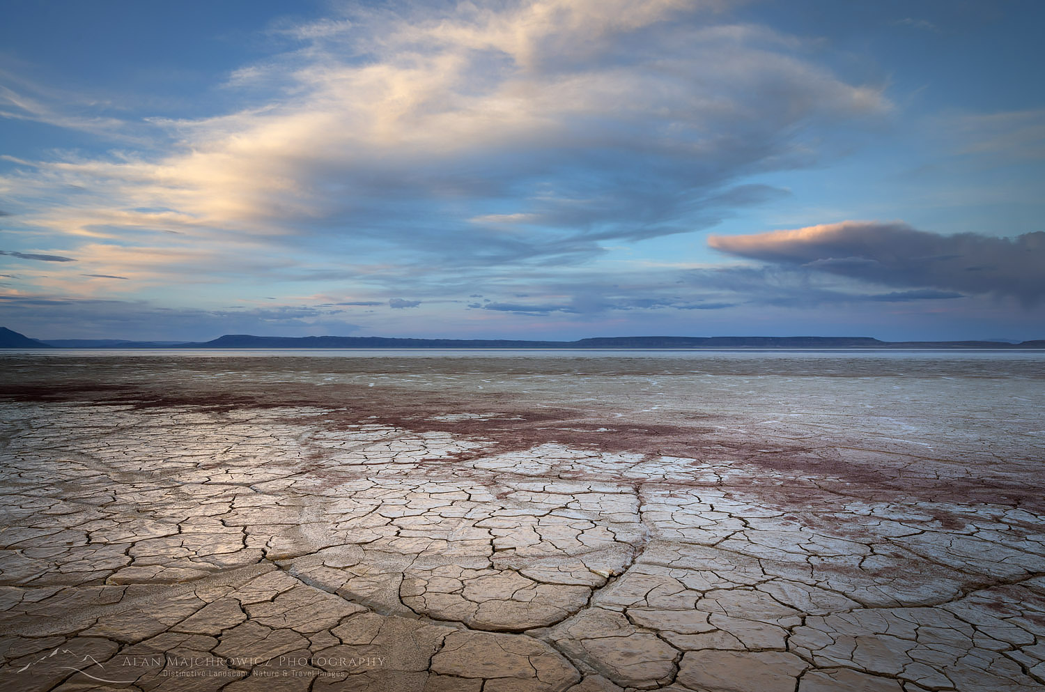 Geometric patterns in drying mud, Alvord Lake, a seasonal shallow alkali lake in Harney County, Oregon #61013