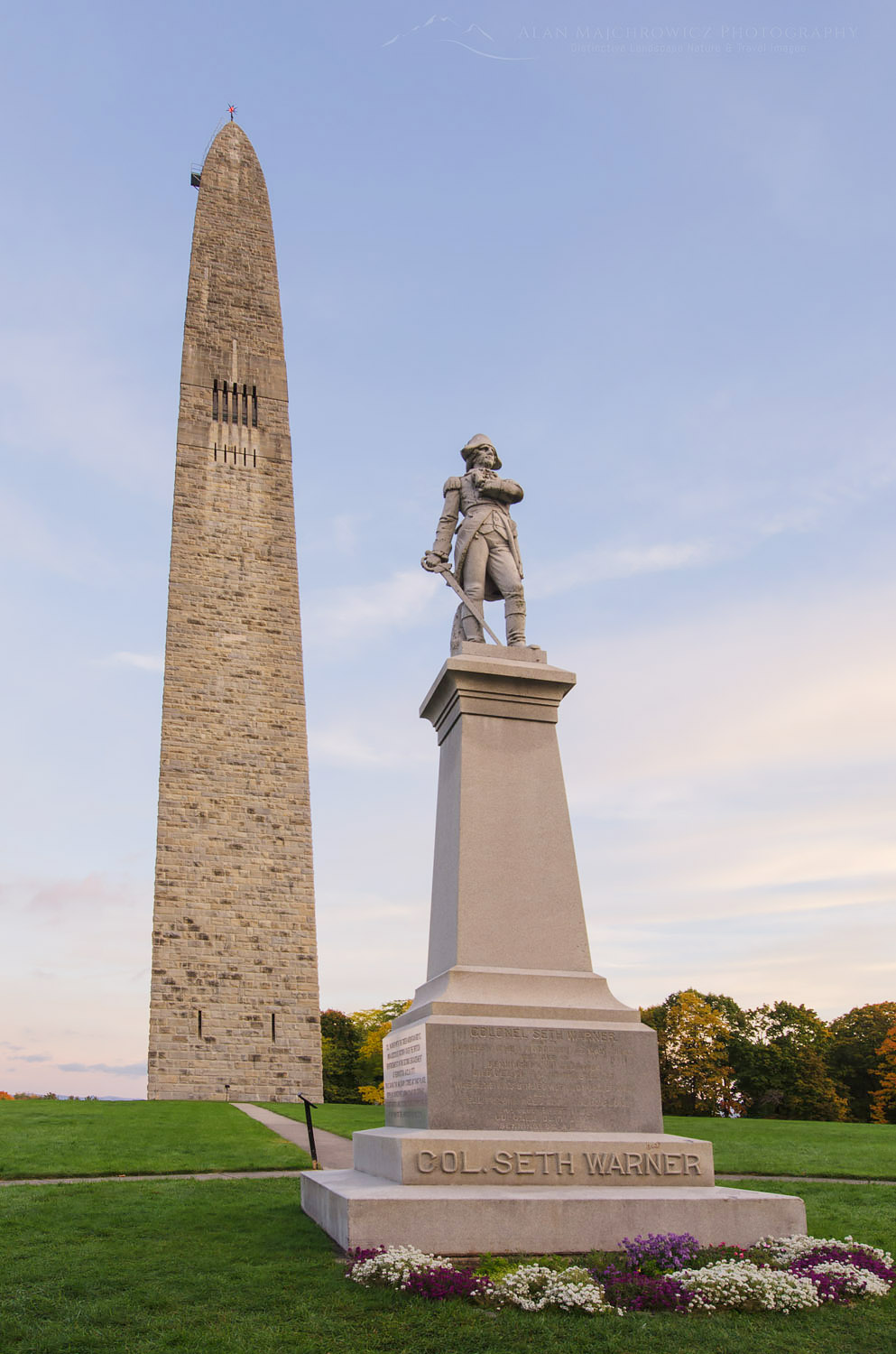 Bennington Battle Monument and statue of Seth Warner, Bennington, Vermont #59487