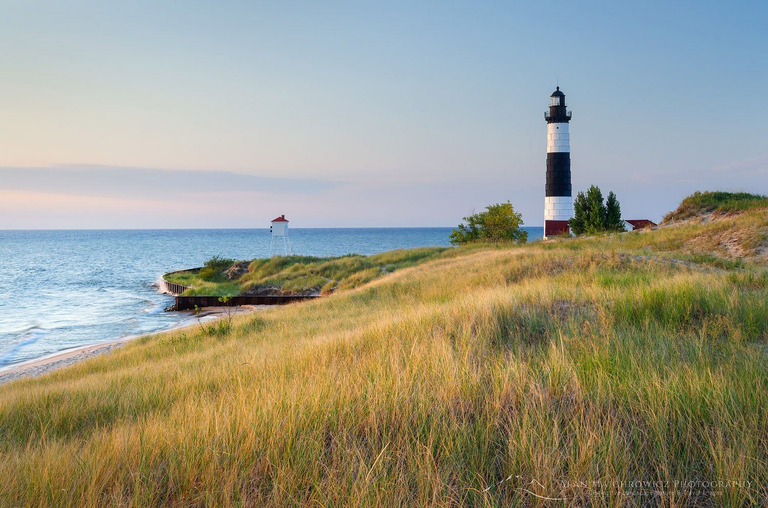 Big Sable Point Lighthouse on the eastersn shore of Lake Michigan. Ludington State Park Michigan #63617