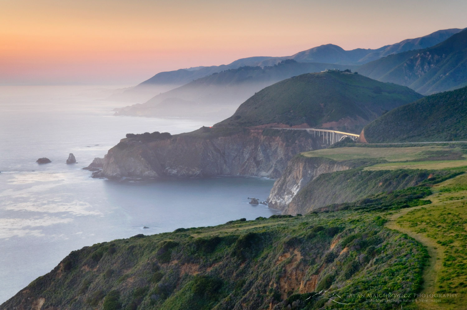 Classic view of the rugged coastal headlands of Big Sur California #51155
