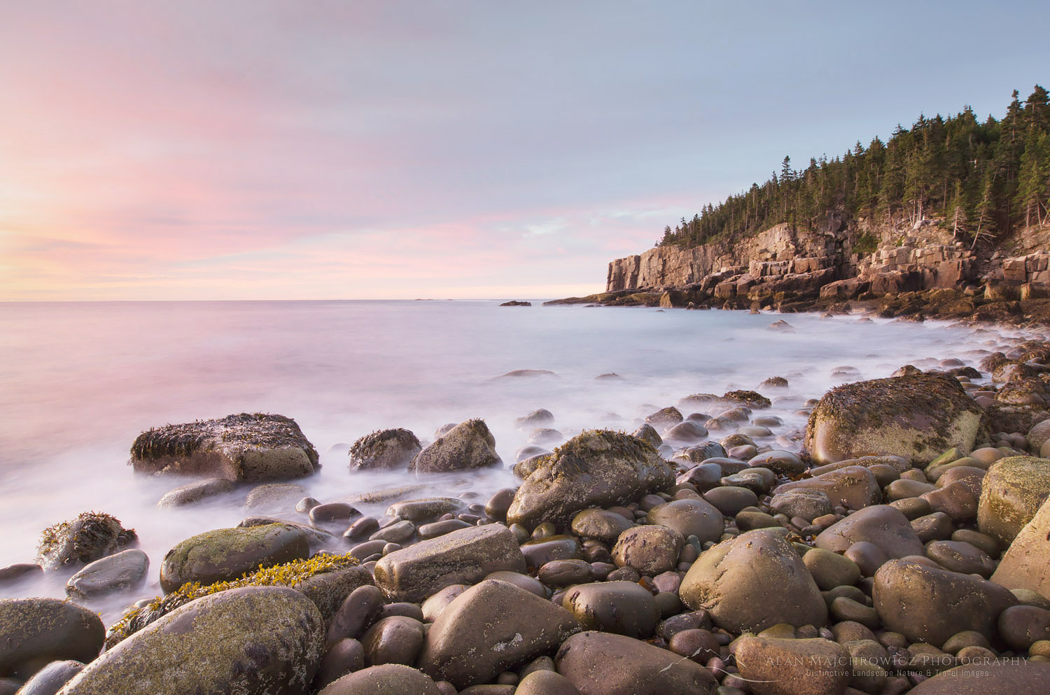 Cobblestone beach Acadia National Park - Alan Majchrowicz Photography