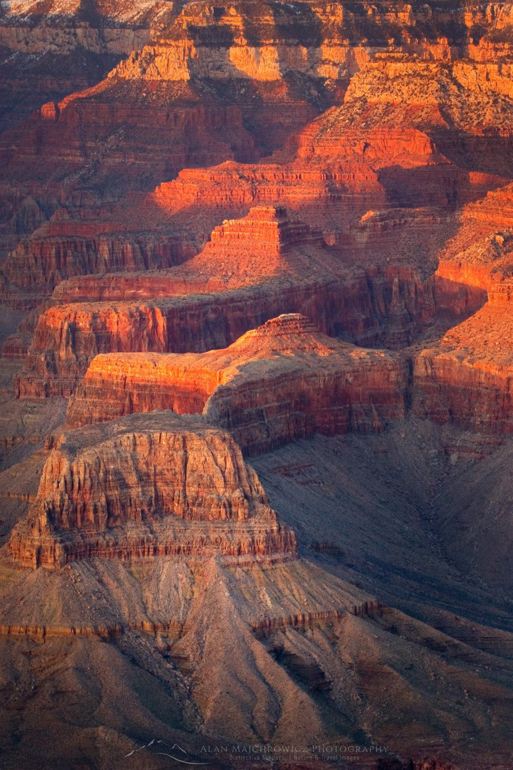 Sunset on the Grand Canyon from Mather Point, Grand Canyon National Park Arizona #35587