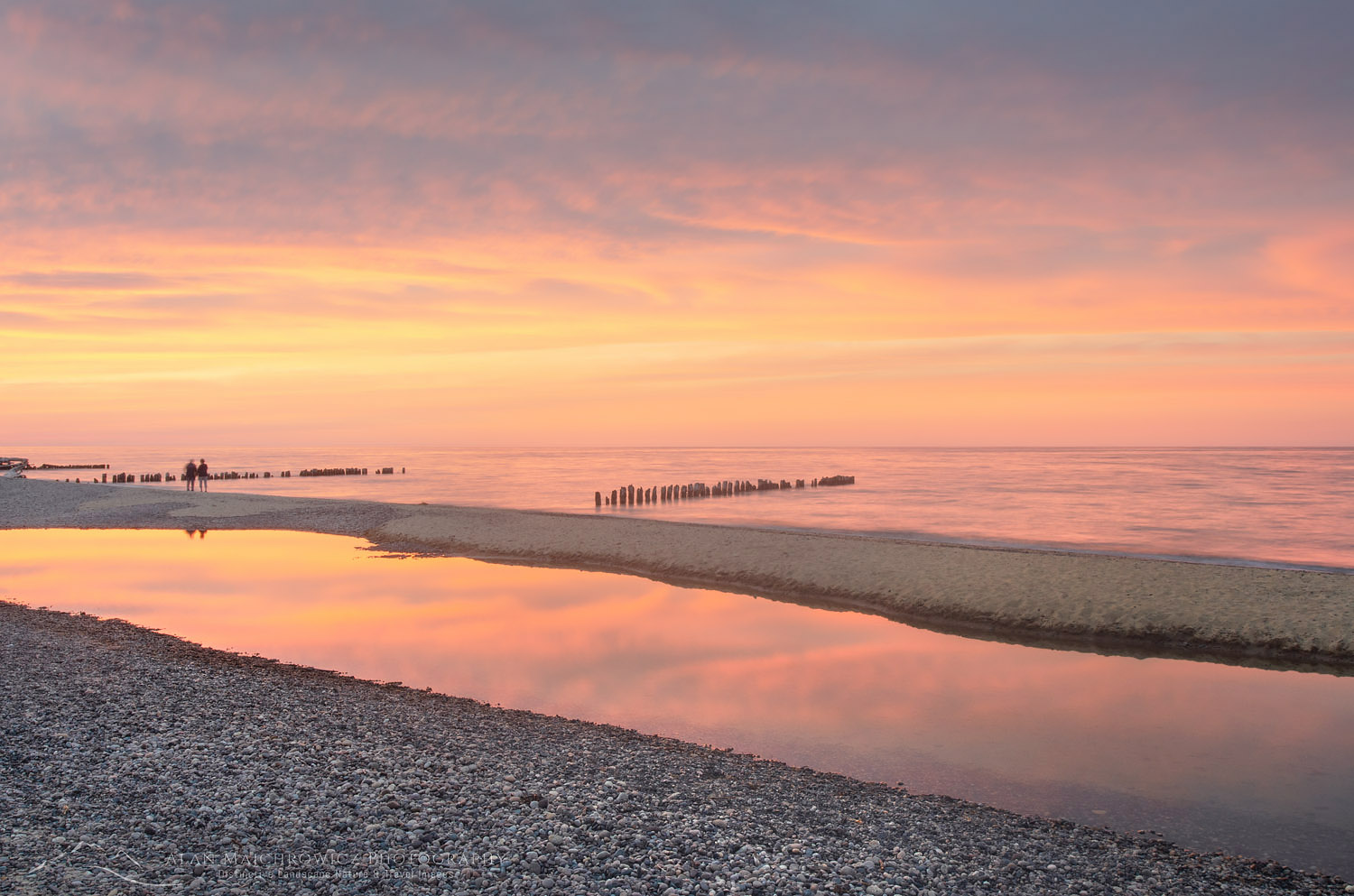 Lake Superior sunset Whitefish Point, Michigan - Alan Majchrowicz