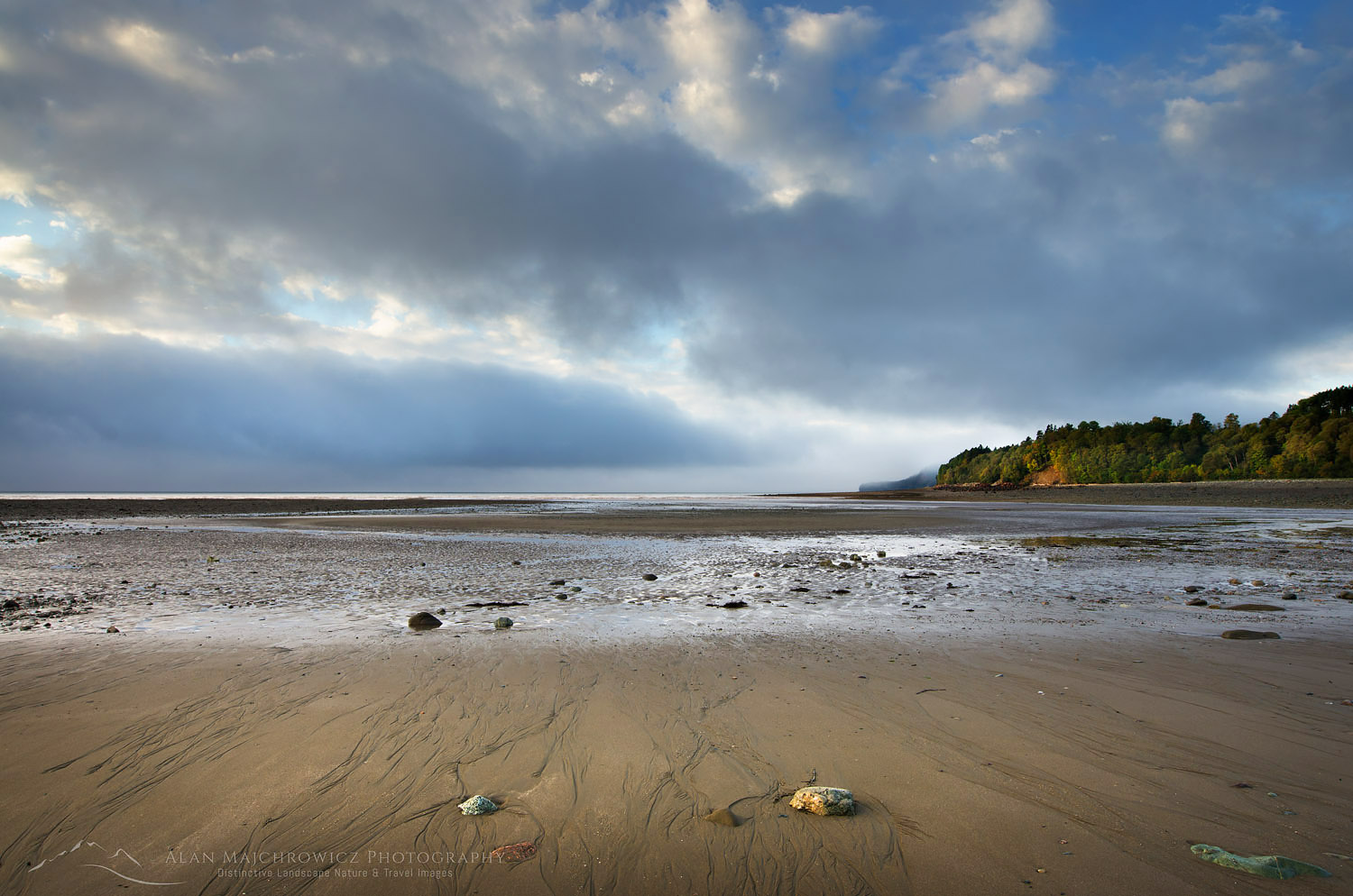 Bay of Fundy low tide, seen from beach at Alma New Brunswick #58545