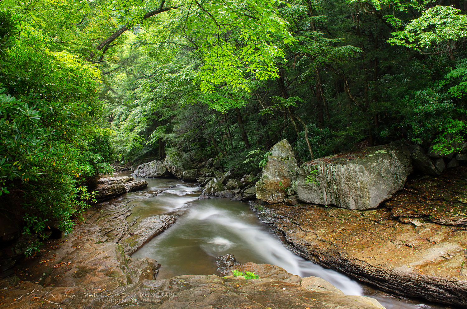 Natural Waterslides on Meadow Run. Ohiopyle State Park, Pennsylvania #63534