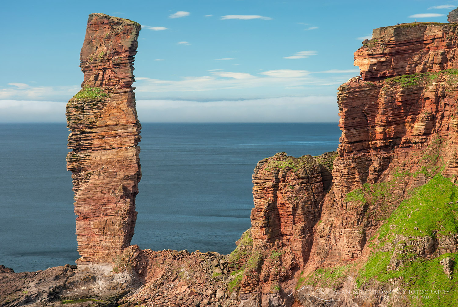 The Old Man Of Hoy a 450' tall sea stack on the Isle of Hoy Orkney Islands Scotland #12689