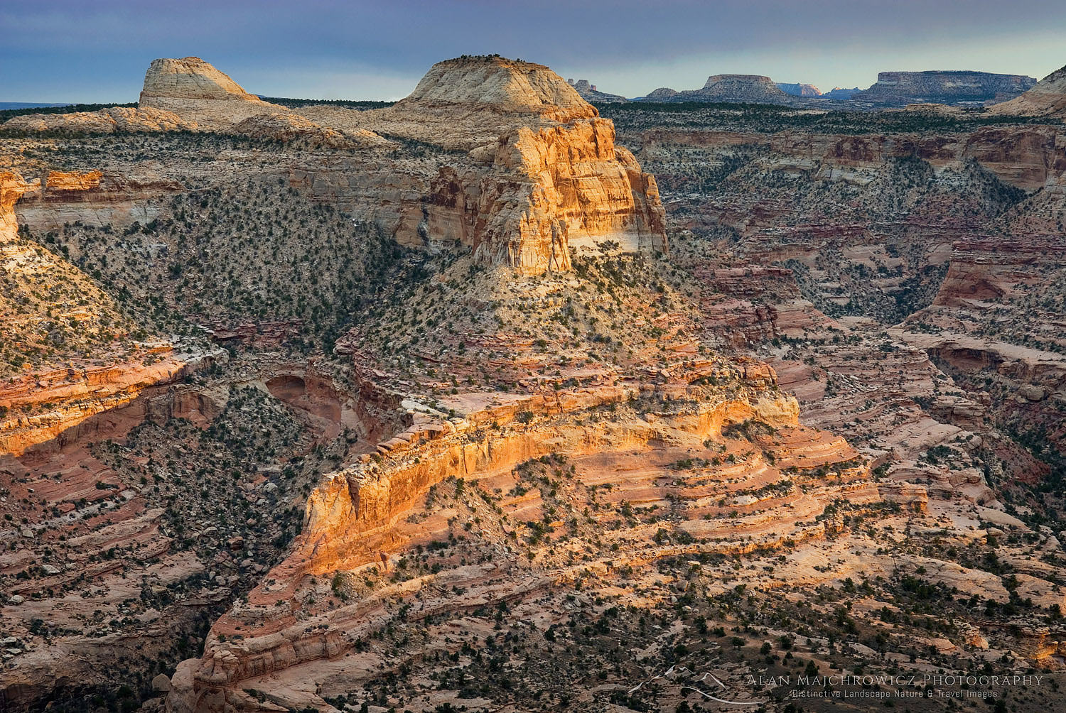 Sunset over buttes and mesas of Little Grand Canyon, San Rafael Swell Utah #42119