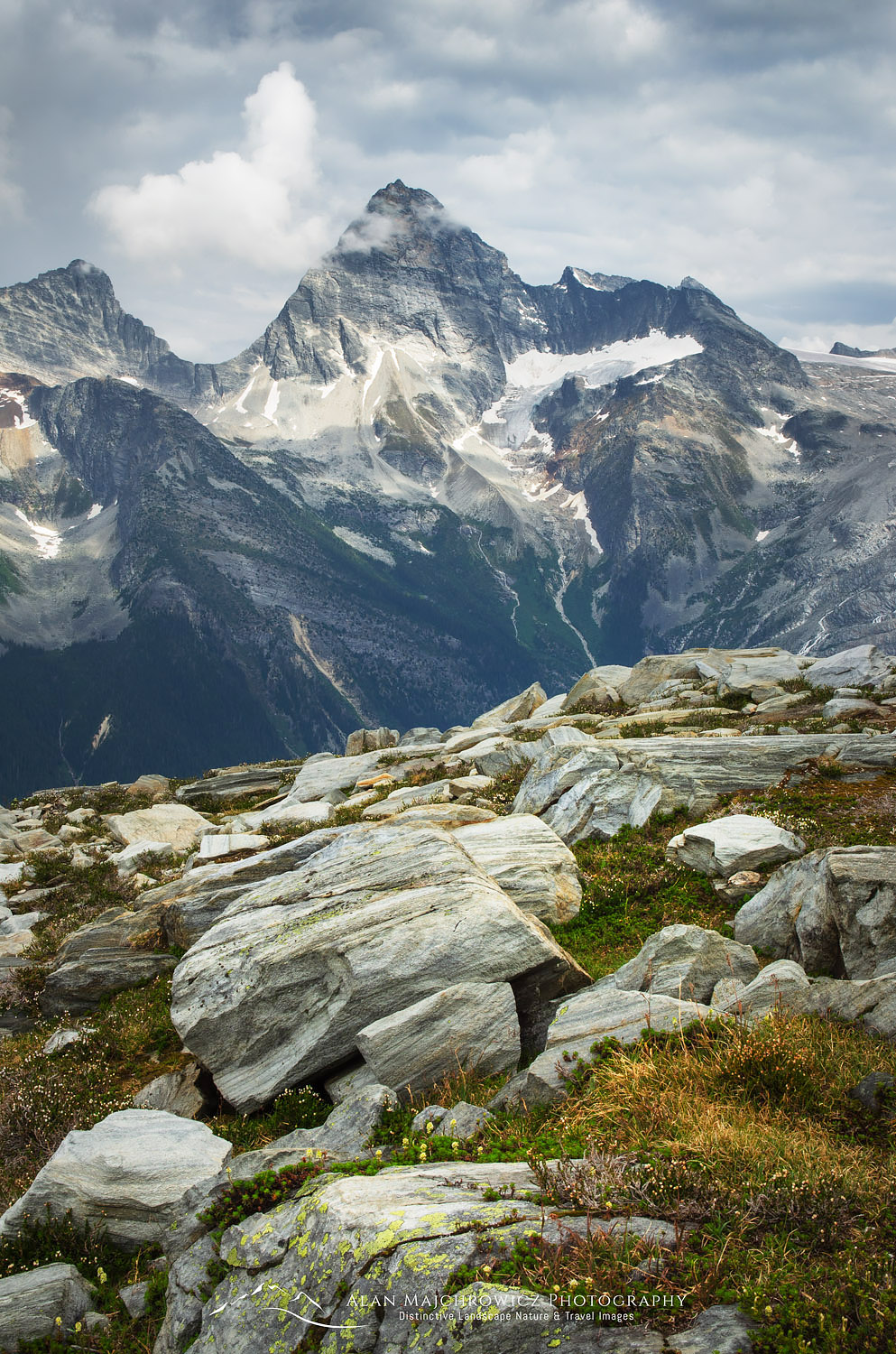 Mount Sir Donald seen from Abbott Ridge. Selkirk Mountains Glacier National Park British Columbia #62836