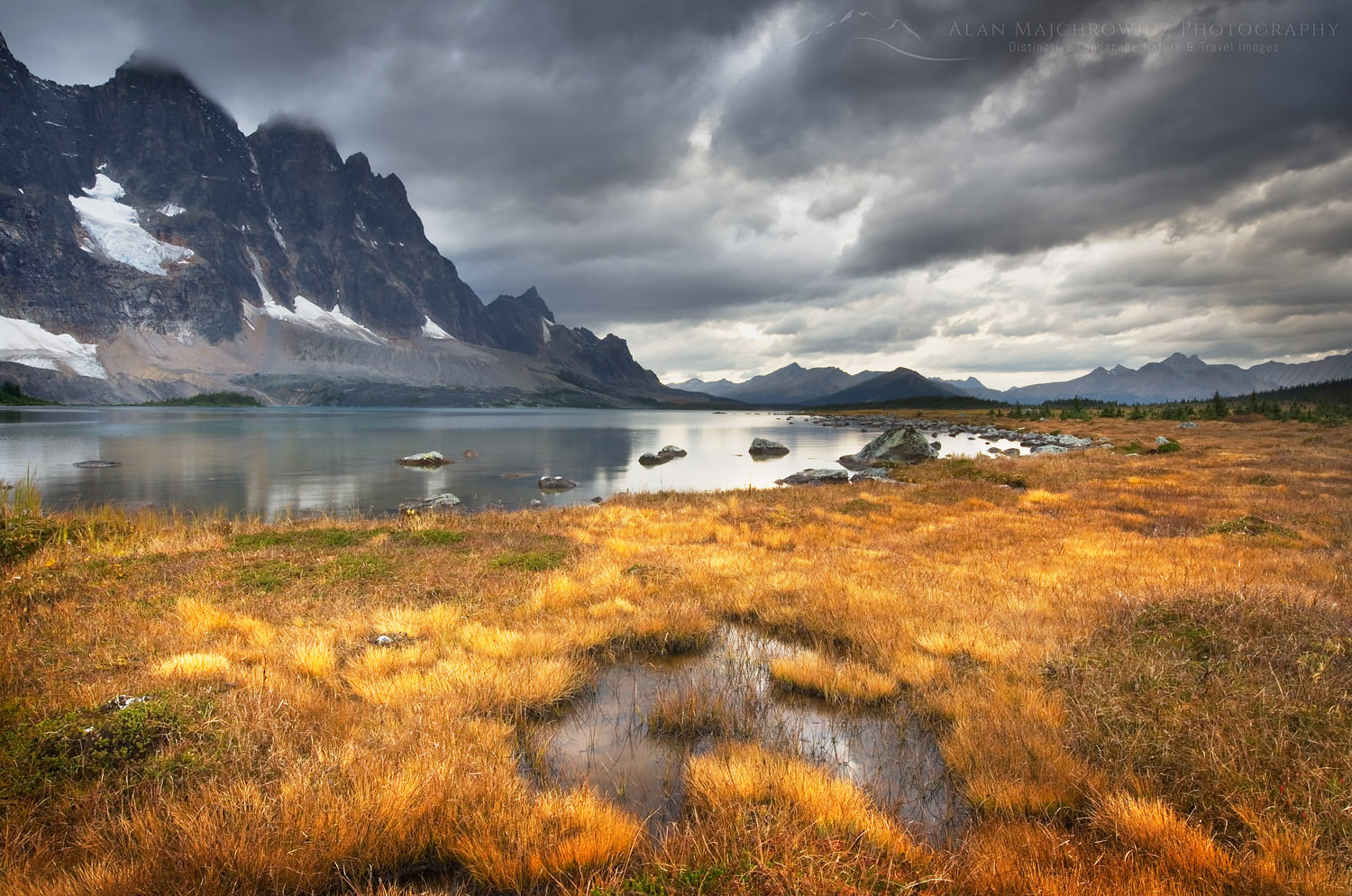 Approaching storm, the Ramparts, Tonquin Valley, Jasper National Park Alberta #54753