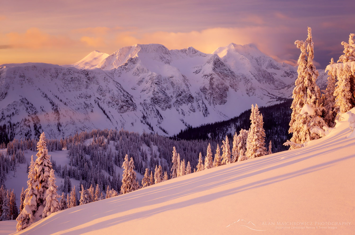 Cariboo Mountains in winter, Wells Grey Provincial Park British Columbia #3683