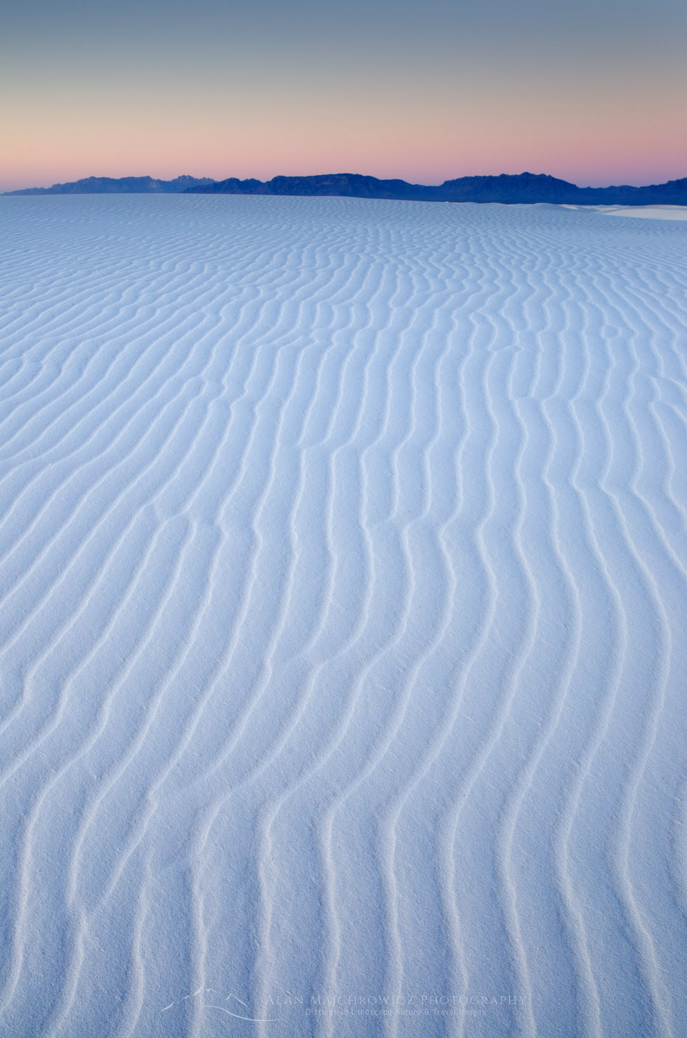 Ripple patterns in gypsum sand dunes, White Sands National Park New Mexico #57027