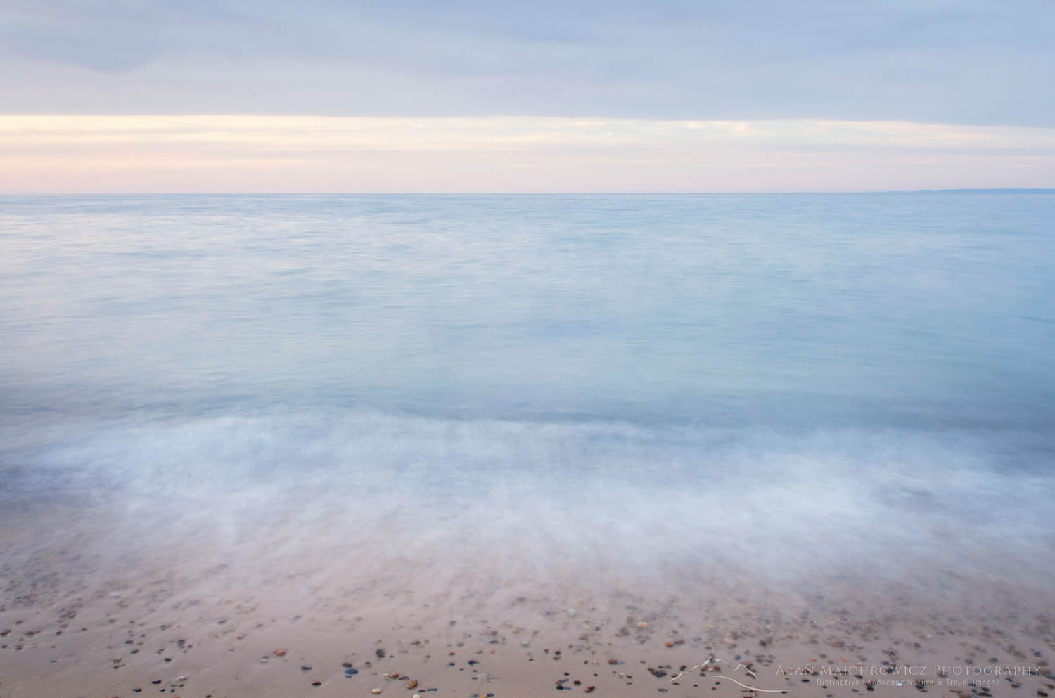 Lake Superior seen from beach at Whitefish Point Upper Peninsula Michigan #63780