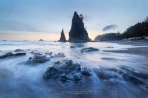 Twilight at Split Rock on Rialto Beach, Olympic National Park #65344