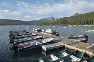 Redfish Lake Lodge boat dock, Redfish Lake Sawtooth Mountains Idaho
