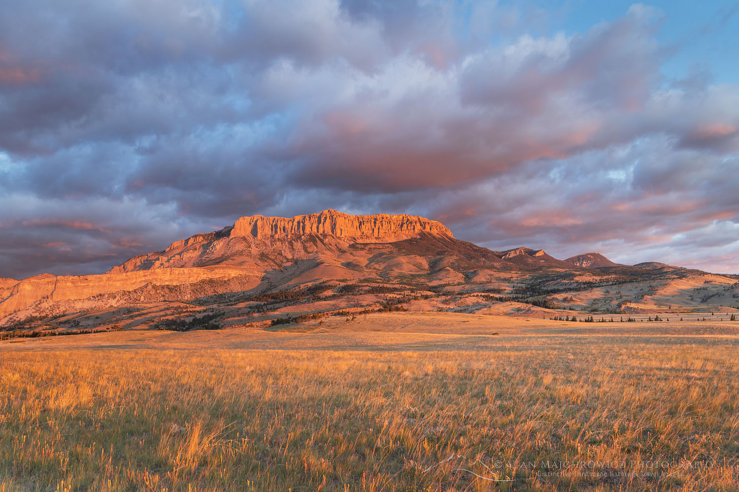 Sunrise over Castle Reef Mountain. Rocky Mountain front ranges near Augusta Montana #68137