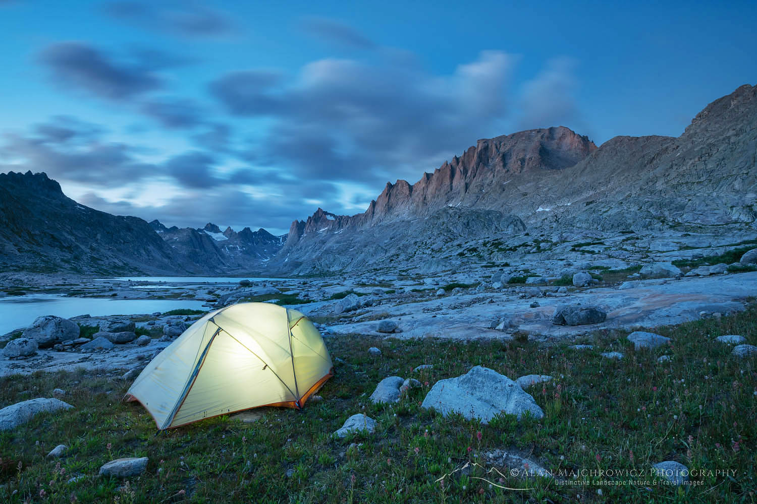 Basin backcountry camp Wind River Range Wyoming Alan