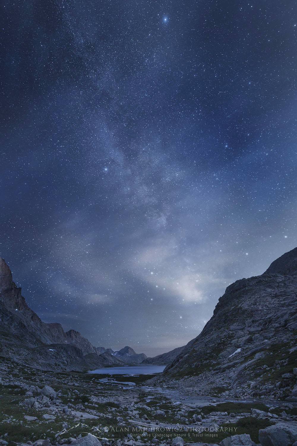 Milky Way over Upper Titcomb Basin, Bridger Wilderness, Wind River Range Wyoming #66743