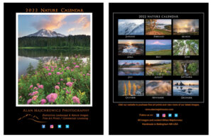 2022 Desktop Nature Calendar. Presented in a CD jewel case it's perfect for offices, kitchen counters, and nightstands.
