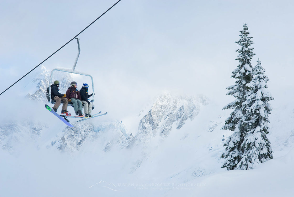 Ski lift Mount Baker Ski Area - Alan Majchrowicz Photography