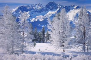 Sawtooth Mountains in winter, Idaho