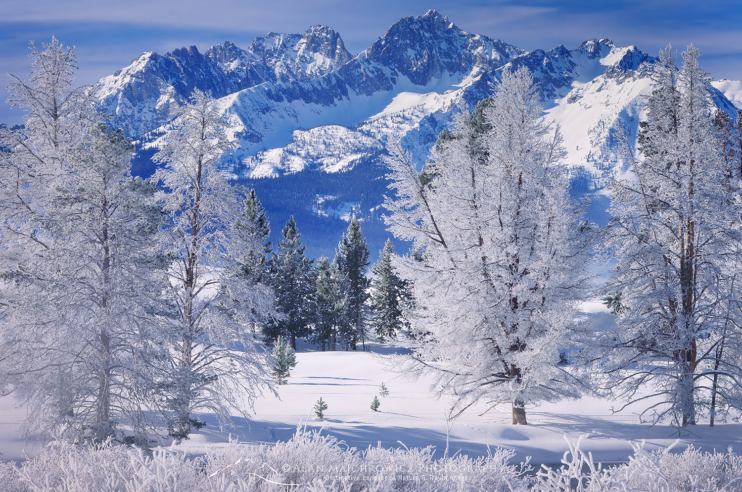 Sawtooth Mountains in winter, Idaho - Alan Majchrowicz