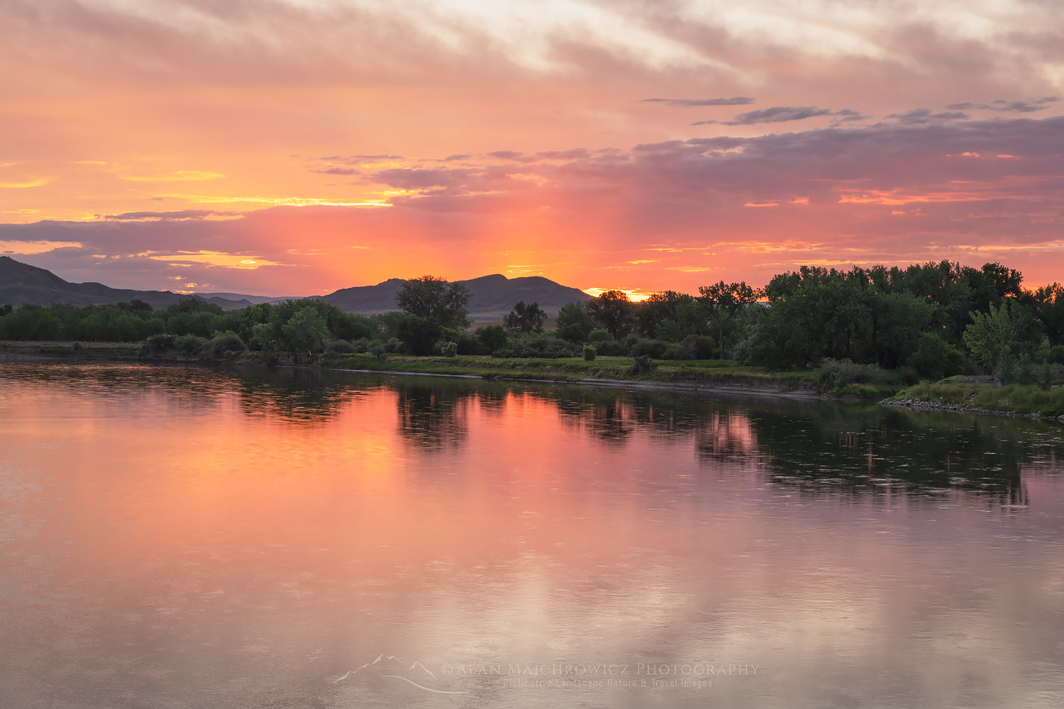 Sunset on the Missouri River nearJudith Landing, Upper Missouri Breaks National Monument Montana
