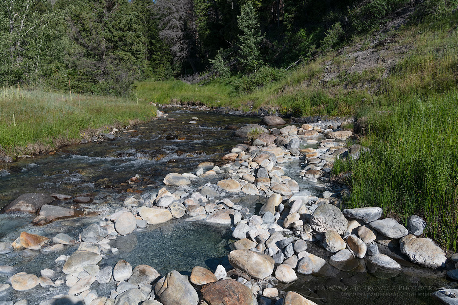 West Pass hot springs, East Fork Salmon River Idaho