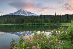 Mount Rainier sunrise from Reflection Lake