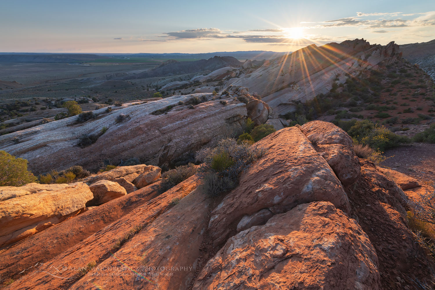 Slickrock sunset Dinosaur National Monument Utah #74321
