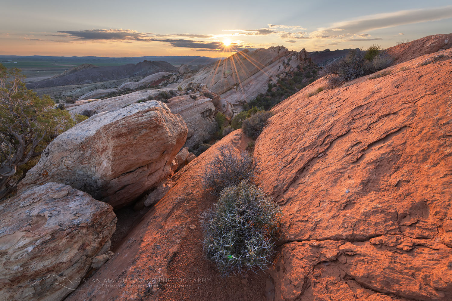 Slickrock sunset Dinosaur National Monument Utah #74325