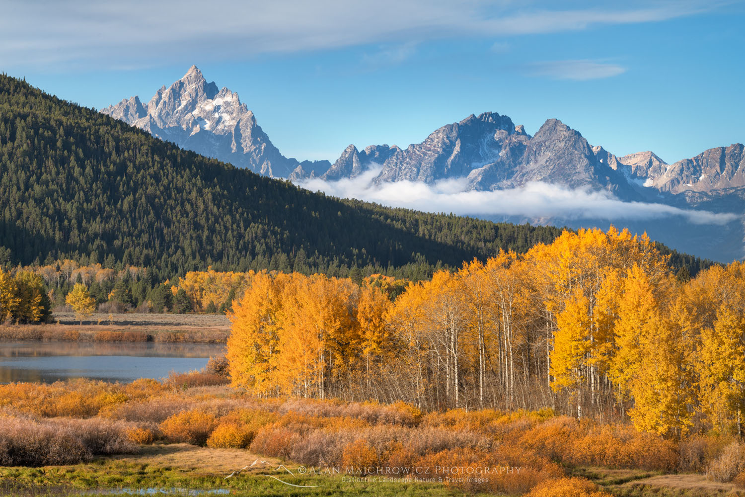 Fall color at Oxbow Bend of the Snake River, Grand Teton National Park Wyoming #74143