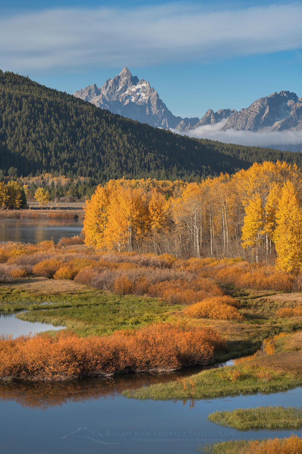 Fall color at Oxbow Bend of the Snake River, Grand Teton National Park Wyoming #74145