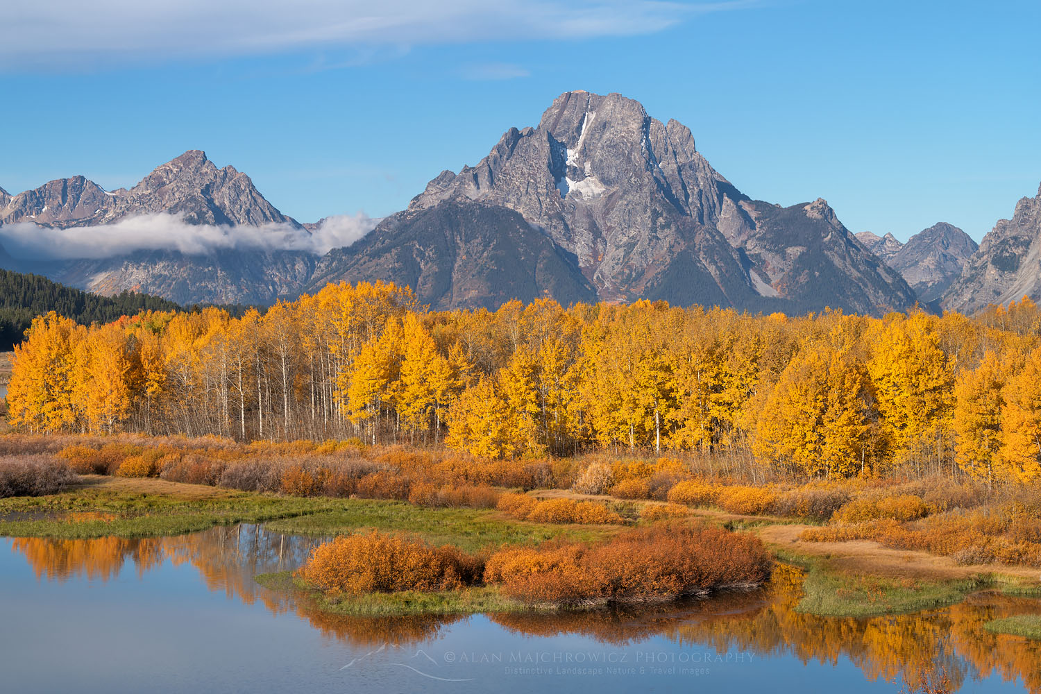 Fall color at Oxbow Bend of the Snake River, Grand Teton National Park Wyoming #74165