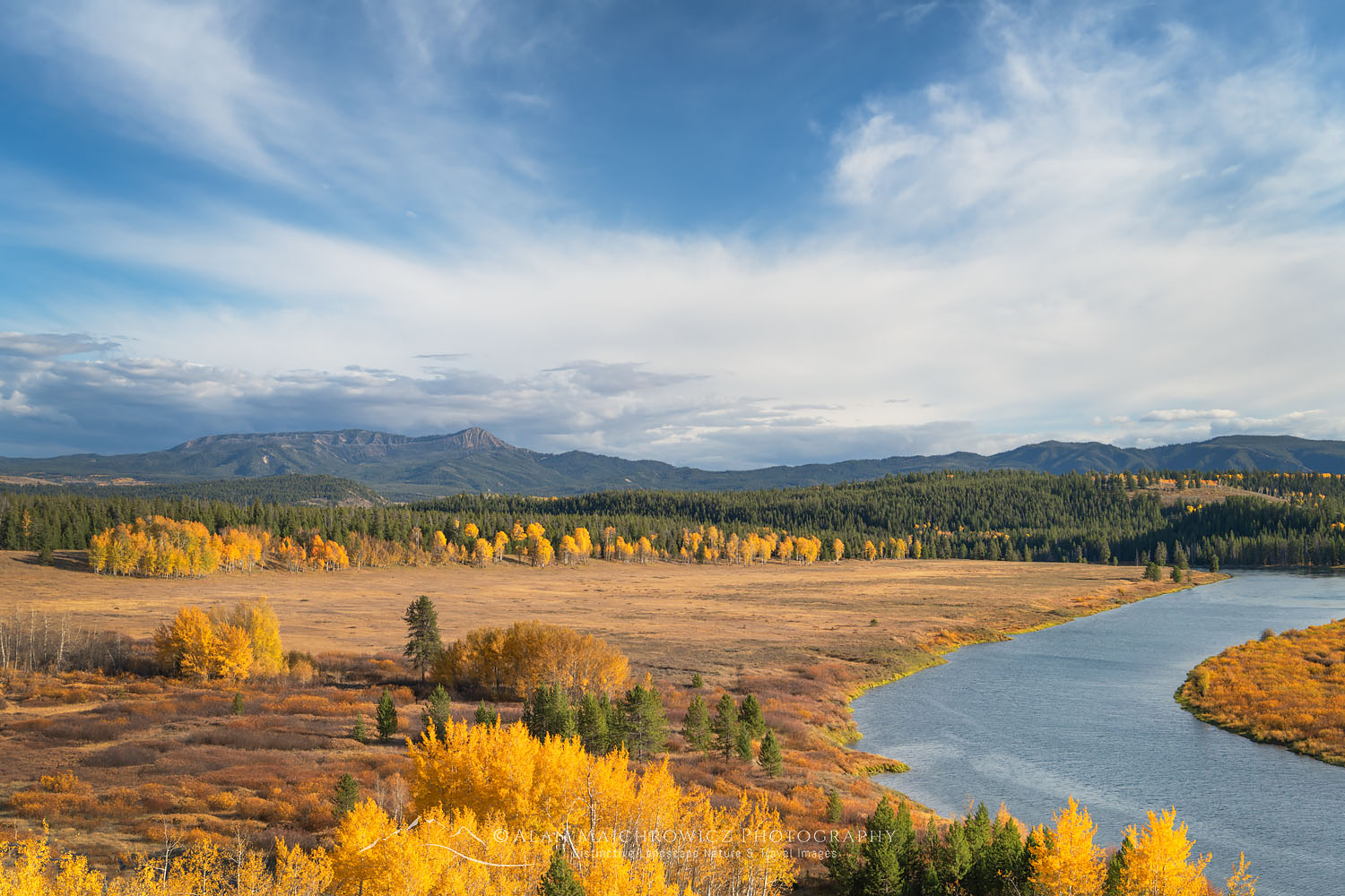 Fall color at Oxbow Bend of the Snake River, Grand Teton National Park Wyoming #74180