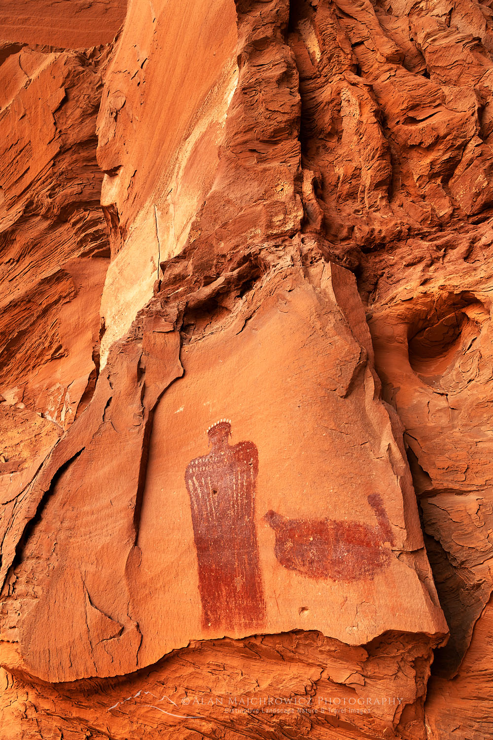 Cleopatra Panel, a Barrier style Pictograph at Hog Springs Utah #74976