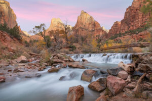 Virgin River at Court of the Patriarchs Zion National Park Utah