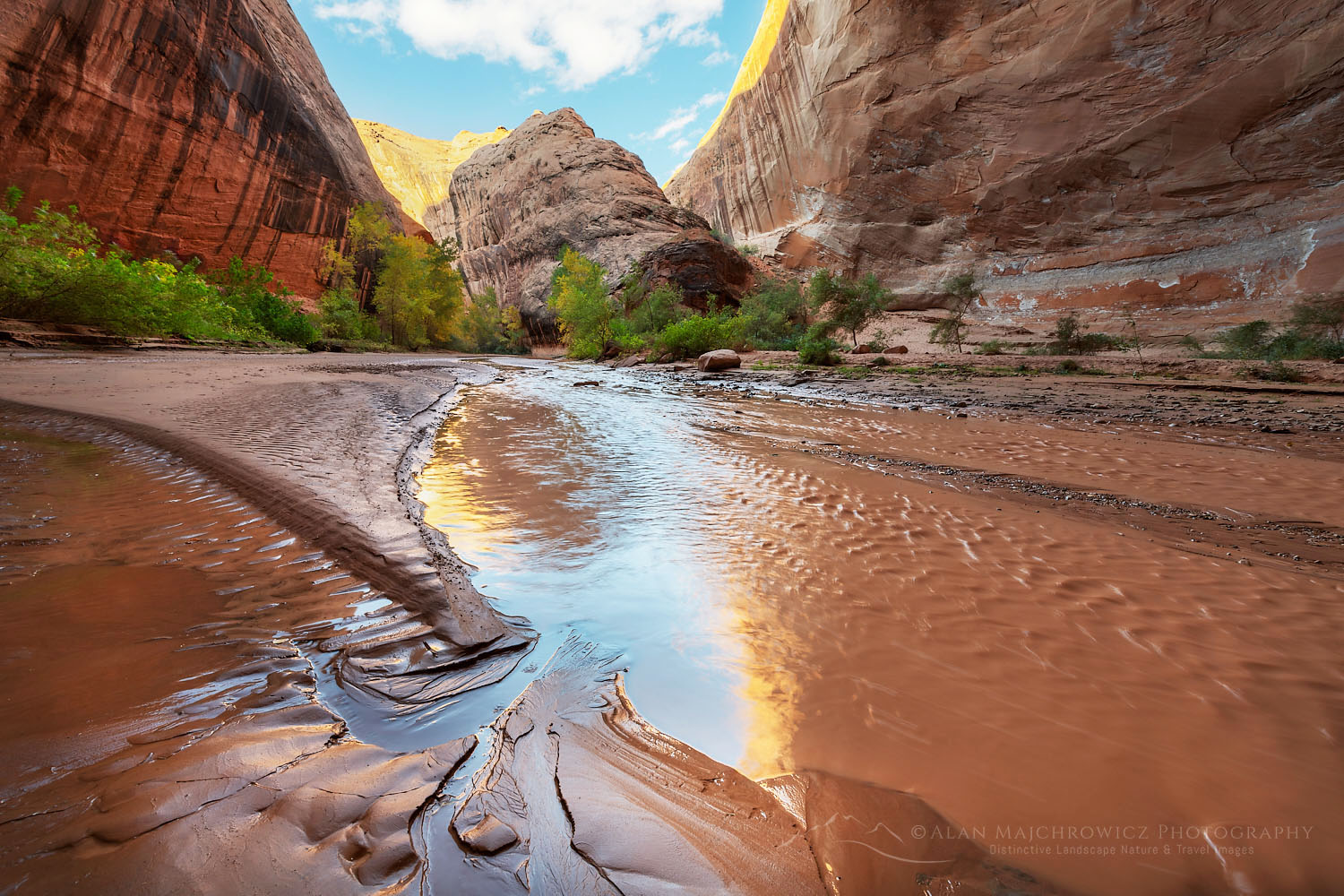 Steam flowing through giant alcove adjacent to Jacob Hamblin Arch in Coyote Gulch, Glen Canyon National Recreation Area Utah Southern Utah Photography Tips