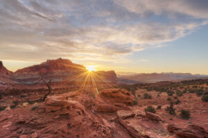 Sunrise from Panorama Point, Capitol Reef National Park Utah