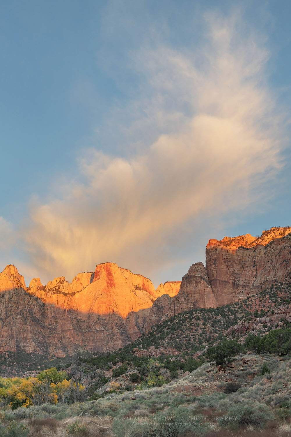 Sunrise at Towers of the Virgin Zion National Park Utah #76633