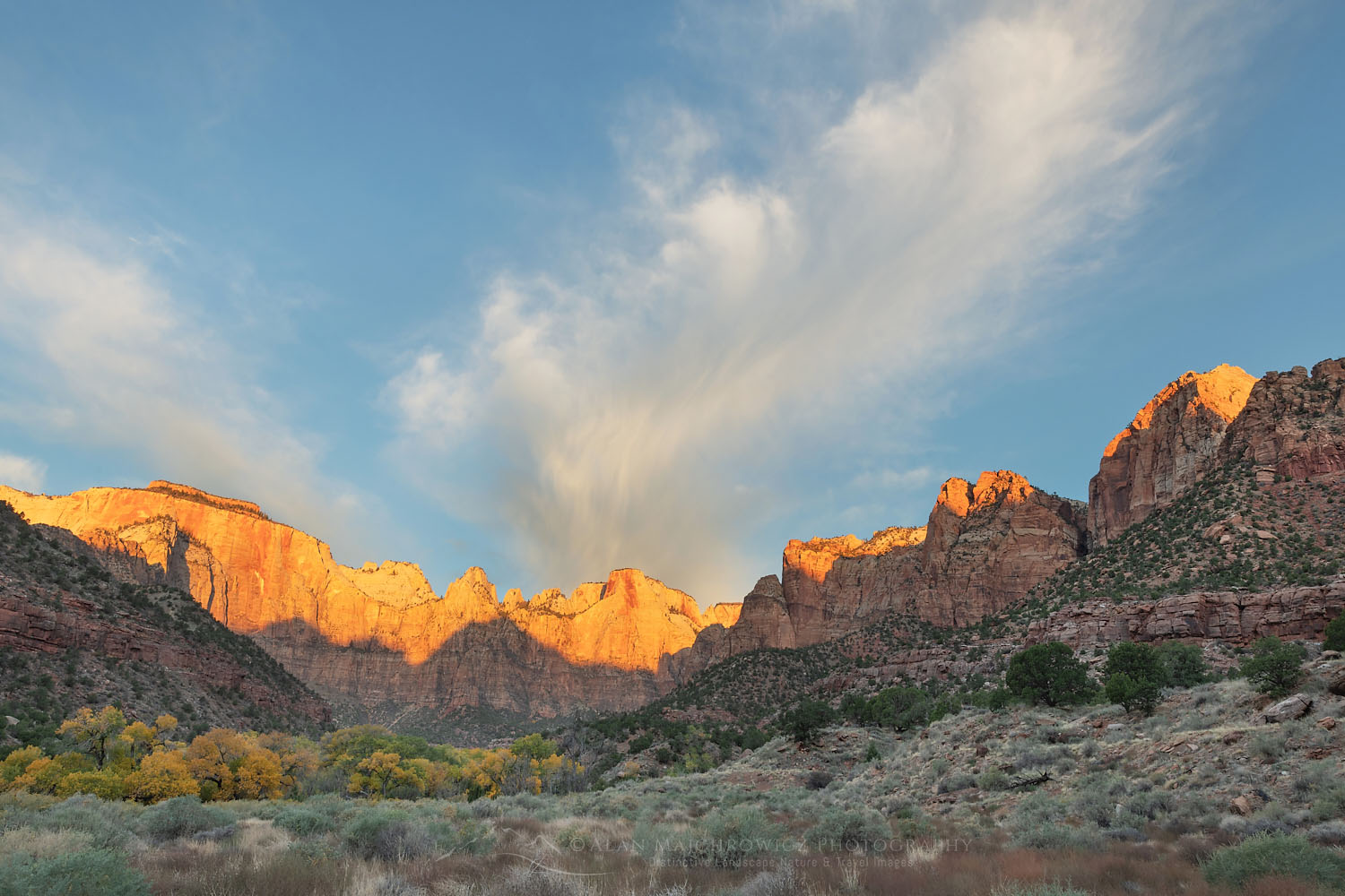 Sunrise at Towers of the Virgin Zion National Park Utah #76643