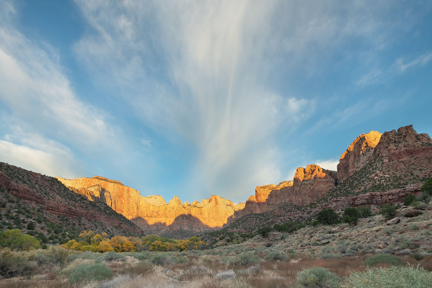 Sunrise at Towers of the Virgin Zion National Park Utah #76661