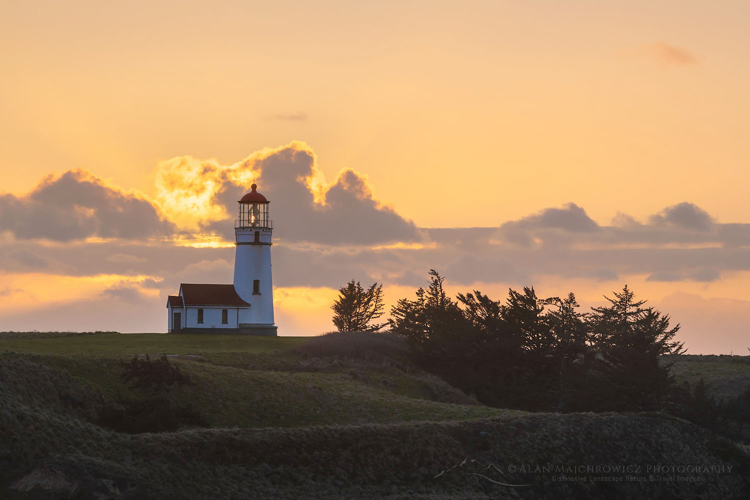 Cape Blanco Lighthouse at sunset Cape Blanco State Park Oregon #70841