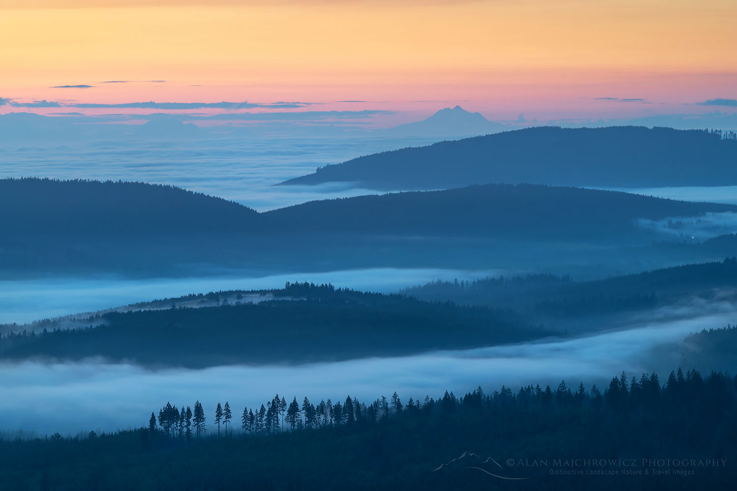 Fog over Olympic Mountains Washington #71800