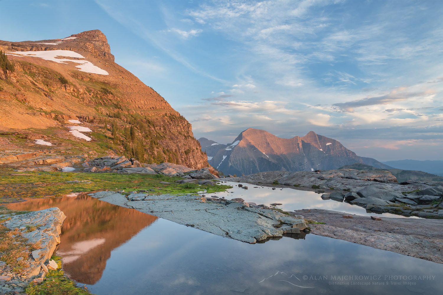 Boulder and Rainbow Peaks Glacier National Park Montana #70021