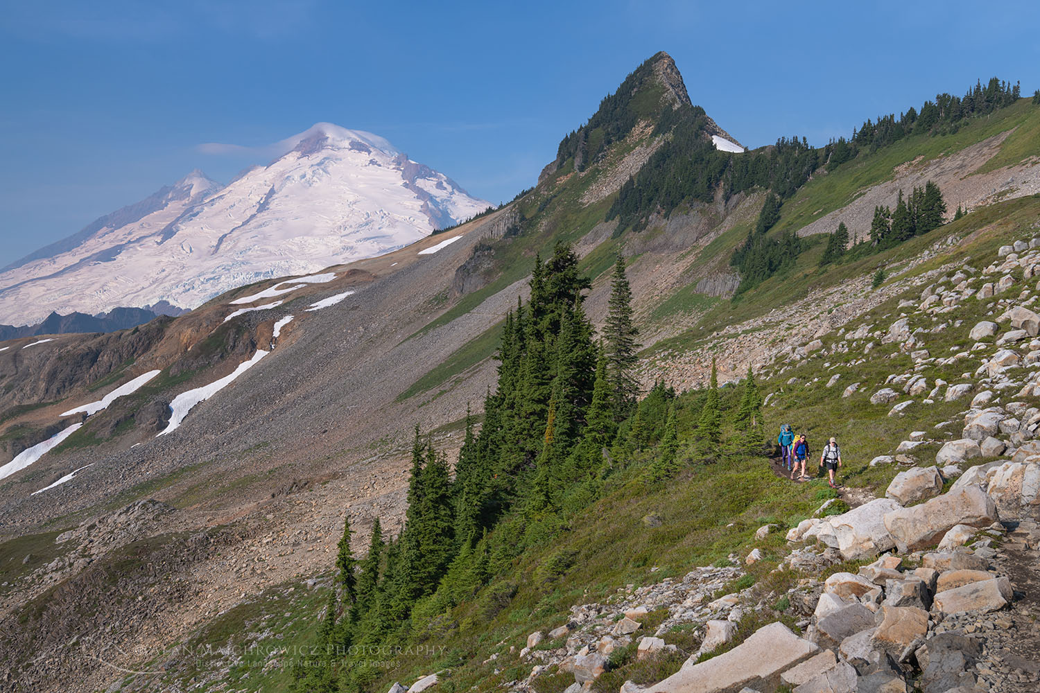 Backpackers on Ptarmigan Ridge Trail North Cascades - Alan Majchrowicz ...