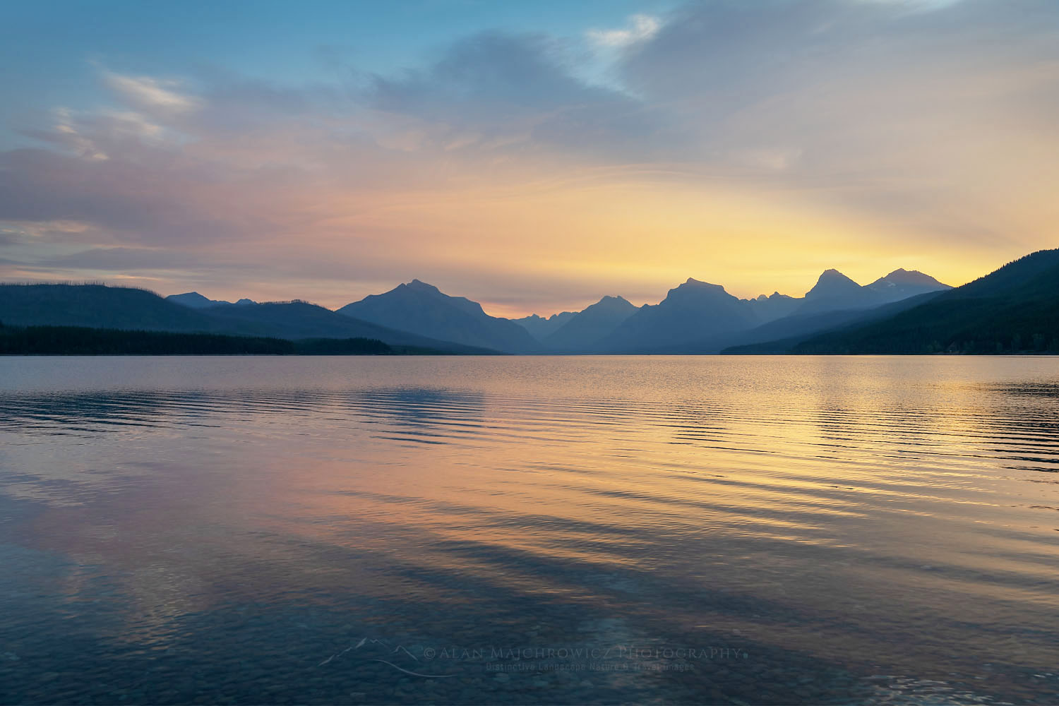 Sunrise over Lake McDonald Glacier National Park Montana #70125